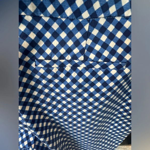 Chico's size 1.5 (Medium/Size 10) pull up pants blue checks - Picture 9 of 11